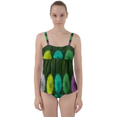 Dandelions Twist Front Tankini Set by nate14shop