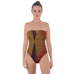 Abstract 004 Tie Back One Piece Swimsuit