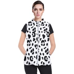 Blak-white-tiger-polkadot Women s Puffer Vest by nate14shop