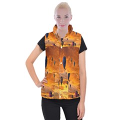 Emotions Women s Button Up Vest by nate14shop