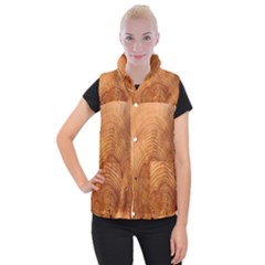 Annual Rings Tree Wood Women s Button Up Vest by artworkshop