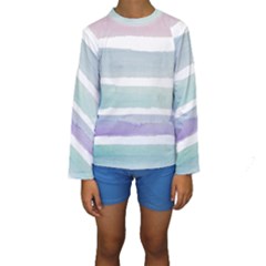 Watercolor Kids  Long Sleeve Swimwear by artworkshop