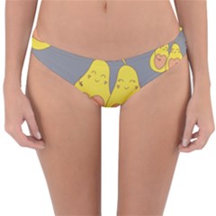 Avocado-yellow Reversible Hipster Bikini Bottoms