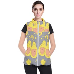 Avocado-yellow Women s Puffer Vest by nate14shop