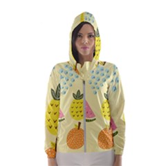 Graphic-fruit Women s Hooded Windbreaker by nate14shop