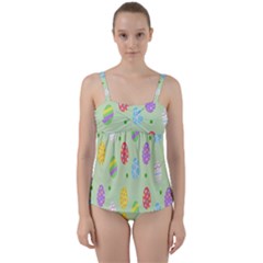 Eggs Twist Front Tankini Set by nate14shop
