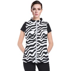 Tiger White-black 003 Jpg Women s Puffer Vest by nate14shop