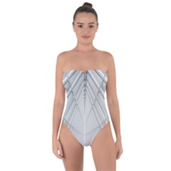 Architecture Building Tie Back One Piece Swimsuit by artworkshop