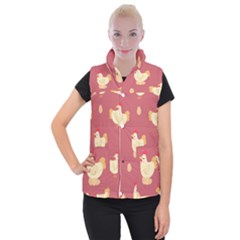 Cute-chicken-eggs-seamless-pattern Women s Button Up Vest by Jancukart