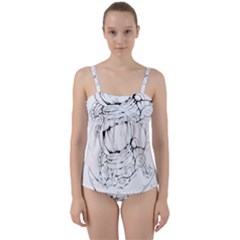 Astronaut-moon-space-astronomy Twist Front Tankini Set by Jancukart