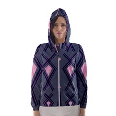 Abstract Pattern Geometric Backgrounds  Women s Hooded Windbreaker by Eskimos