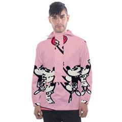 Baloon Love Mickey & Minnie Mouse Men s Front Pocket Pullover Windbreaker by nate14shop