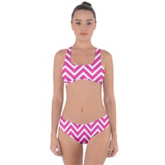 Chevrons - Pink Criss Cross Bikini Set by nate14shop