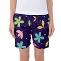 Colorful Floral Women s Basketball Shorts View1