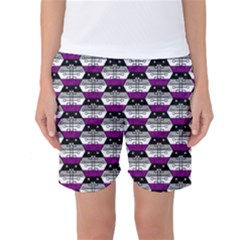 Hackers Town Void Mantis Hexagon Asexual Ace Pride Flag Women s Basketball Shorts by WetdryvacsLair