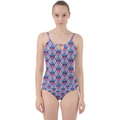 Hackers Town Void Mantis Hexagon Bigender Seven 7 Stripe Pride Flag Cut Out Top Tankini Set by WetdryvacsLair