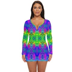 Color Me Happy Long Sleeve Boyleg Swimsuit by Thespacecampers