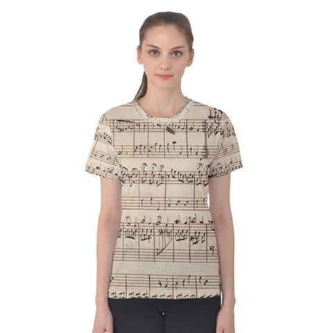 Print-musical Women s Cotton Tee by nate14shop