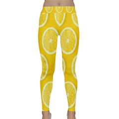 Lemon-fruits-slice-seamless-pattern Classic Yoga Leggings