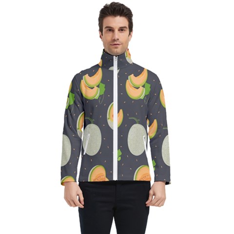 Melon-whole-slice-seamless-pattern Men s Bomber Jacket by nate14shop