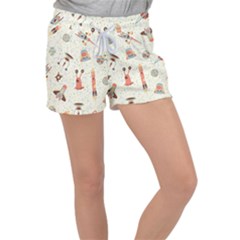 Seamless-background-with-spaceships-stars Velour Lounge Shorts