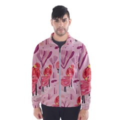 Seamless-pattern-with-flamingo Men s Windbreaker by nate14shop