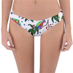 Seamless-pattern-with-parrot Reversible Hipster Bikini Bottoms by nate14shop