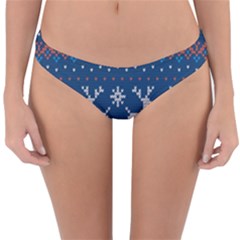 Knitted-christmas-pattern 001 Reversible Hipster Bikini Bottoms by nate14shop