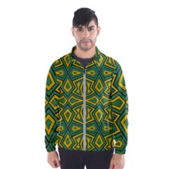 Abstract Pattern Geometric Backgrounds Men s Windbreaker by Eskimos