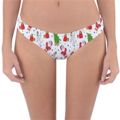 Hd-wallpaper-christmas-pattern-pattern-christmas-trees-santa-vector Reversible Hipster Bikini Bottoms