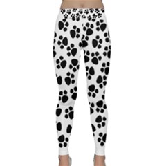 Abstract-black-white Classic Yoga Leggings by nate14shop