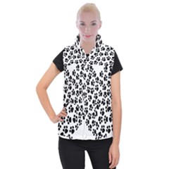 Abstract-black-white Women s Button Up Vest by nate14shop