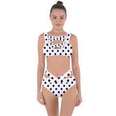 Black-and-white-polka-dot-pattern-background-free-vector Bandaged Up Bikini Set 
