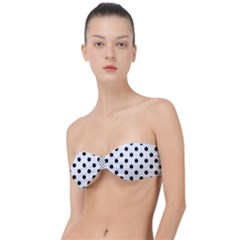 Black-and-white-polka-dot-pattern-background-free-vector Classic Bandeau Bikini Top  by nate14shop