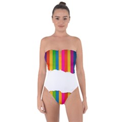 Art-and-craft Tie Back One Piece Swimsuit