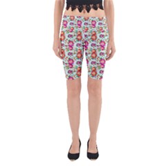 Floral Yoga Cropped Leggings by nate14shop