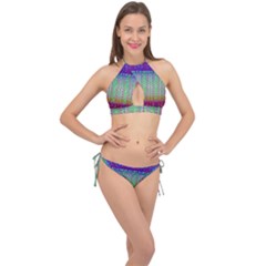 Space Explosion  Cross Front Halter Bikini Set by Thespacecampers