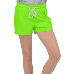 Grass-green-color-solid-background Velour Lounge Shorts