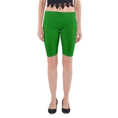 Green Yoga Cropped Leggings by nate14shop