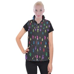 Footprints Women s Button Up Vest by nate14shop