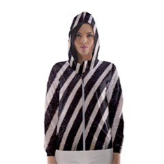  Zebra Pattern  Women s Hooded Windbreaker by artworkshop