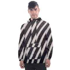  Zebra Pattern  Men s Front Pocket Pullover Windbreaker by artworkshop