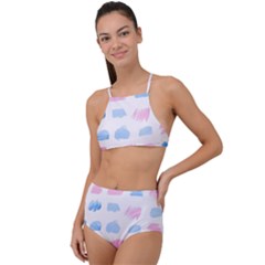 Background Collor High Waist Tankini Set by nate14shop