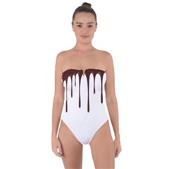 Illustration-chocolate-dropping-chocolate-background-vector Tie Back One Piece Swimsuit