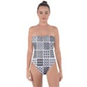 Ilustrasi Pattern Tie Back One Piece Swimsuit View1