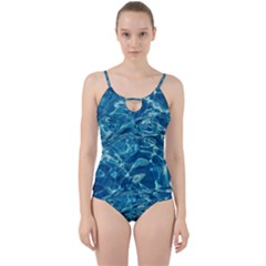 Surface Abstract  Cut Out Top Tankini Set by artworkshop