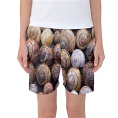 Snail Shells Pattern Arianta Arbustorum Women s Basketball Shorts