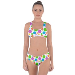 Polka-dot-callor Criss Cross Bikini Set