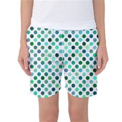 Polka-dot-green Women s Basketball Shorts