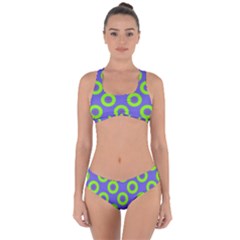 Polka-dots-green-blue Criss Cross Bikini Set